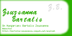 zsuzsanna bartalis business card